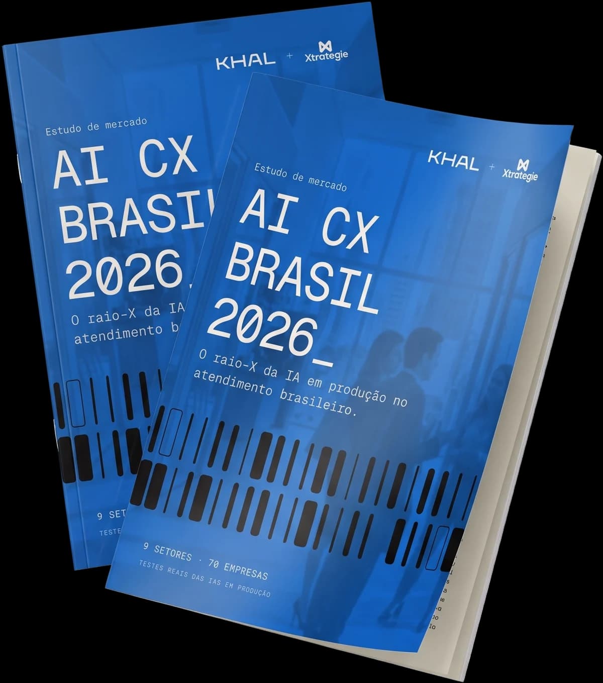 Capa do relatório AI CX Brasil 2026, do estudo KHAL × Xtrategie